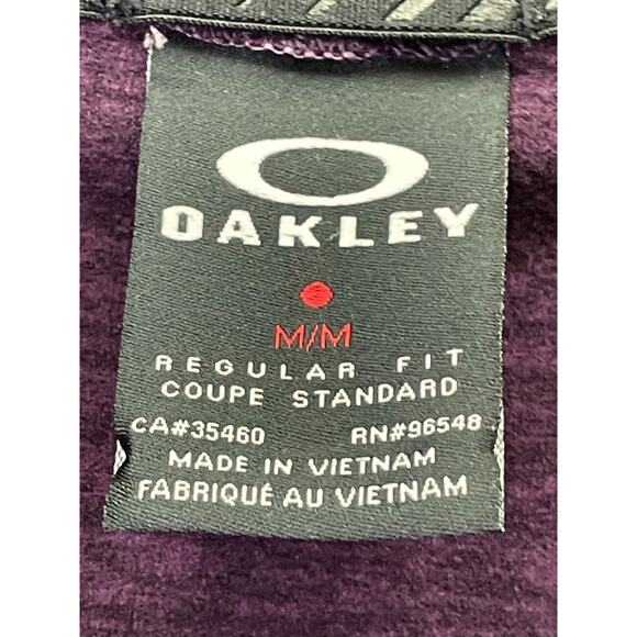 Oakley Hoodie M Purple Full Zip Long Sleeve Stretch - Picture 6 of 11